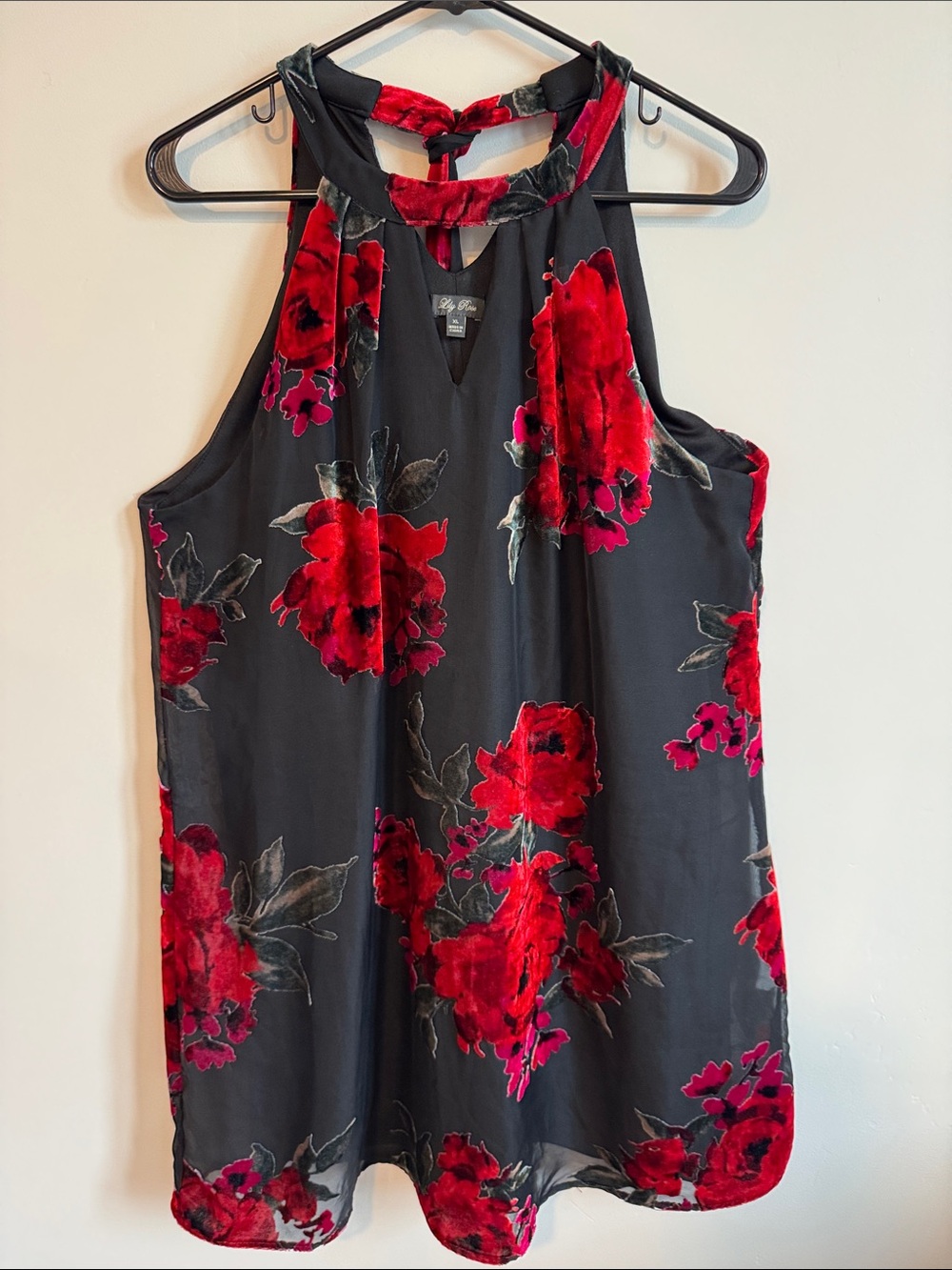 Lily Rose Black Sheer Burnout Velvet Rose Mini Dress – Cocktail Dress